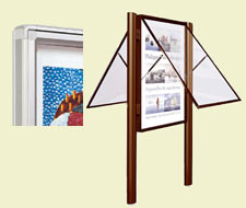 Includes double sided notice boards