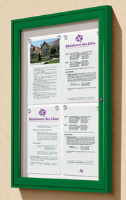 Traditional Notice Board - Painted Green