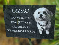 Black Granite Memorial Photos can be included on these black granite plaques.