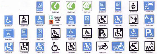disabled signs