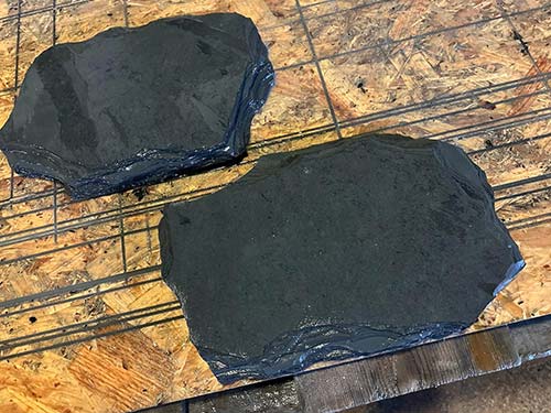 Randomly Cut and Dressed Slate for house signs and memorials. Randomly Cut and Dressed Slate.