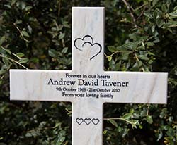 Stone-like corian cross. Stone-like corian cross.