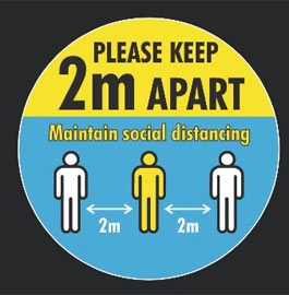 Please keep 2m apart
