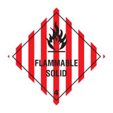 Flammable solid sign