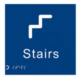 Braille stairs sign