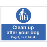 Clean up after your dog notice