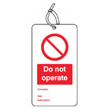 Do not operate label