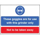 Mandatory Sign - Grinder Goggles Mandatory Sign - Grinder Goggles