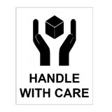Handle with care sign