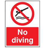 No diving sign
