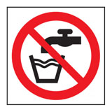Do not drink water sign