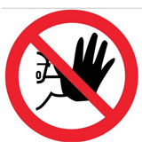 No entry floor graphic
