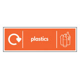 Plastic recycling sign