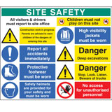PVC Site Safety Sign Board 1200 x 1000mm PVC Site Safety Sign Board 1200 x 1000mm