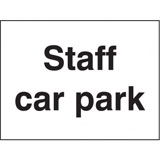 Staff car park sign