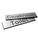 Steel effect signs