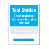 Tool station sign