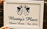Traditional painted framed sign. Traditional painted framed sign.