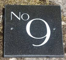 Black Granite House Number Signs Ref 1505.SS.015