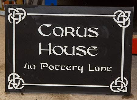 Celtic Slate House Sign