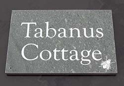 20mm Natural Honed Slate House Sign Deeply Engraved To Your Requirements 24"/12"