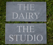 Matching slate signs with unpainted lettering ref 1909.ss.023