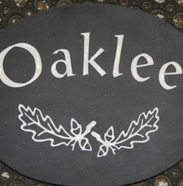 Oval Slate Sign