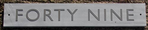 Raised and unpainted slate house sign Raised and unpainted slate house sign