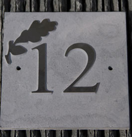 Raised slate number