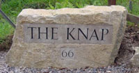 Purbeck stone boulder with front face honed smooth for lettering Purbeck stone boulder with front face honed smooth
