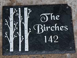 Rustic slate house sign