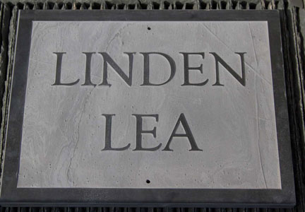 slate house sign with raised letters. ref 1309.ss.036