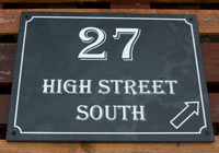 Made to measure slate house sign.