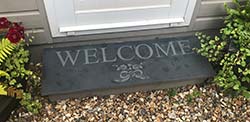 Personalised slate doorstep