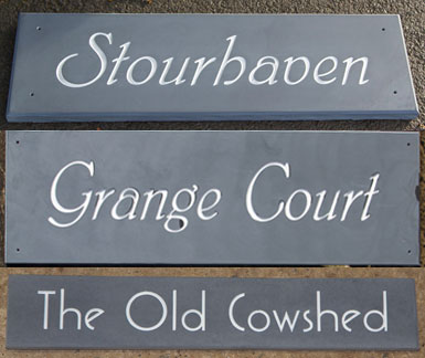 slate house name signs 