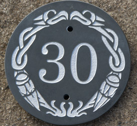 Slate Number on Round Slate