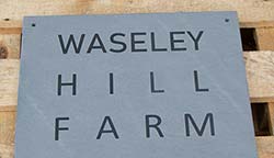 Slate sign with raised letters. Slate sign with raised letters.