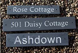 20mm Natural Honed Slate House Sign Deeply Engraved To Your Requirements 24"/12"