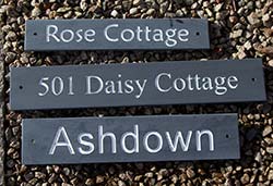 Standard size slate house signs