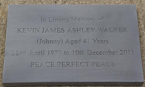 Unpainted slate memorial Unpainted slate memorial