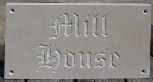 Unpainted Purbeck Stone House Sign
