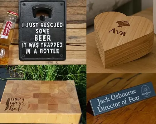 A good range of personalised gifts