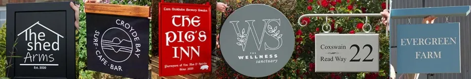 A great Range of Hanging Signs.