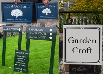 Galleries A range of house signs and business signage.