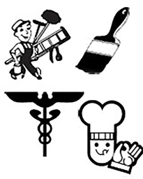 Image Library - People and Professions Designs Images for signs and memorials