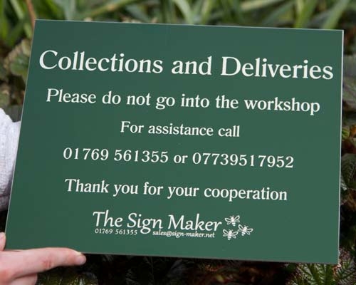 Engraved Plaques in Black and Coloured Aluminium Green Engraved Aluminium Plaque