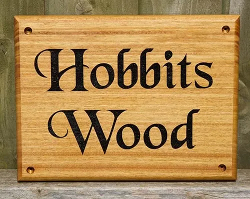 Iroko wood is similar to Teak and very durable. Iroko Wood Sign