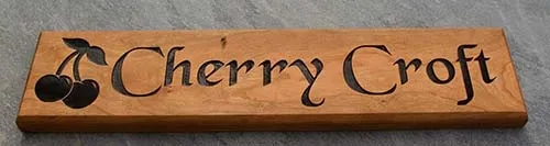 A lovely timber with colour that improves with age. Cherry Wood Sign