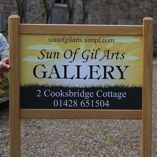 Post also available for this type of sign. Full Colour Business Sign