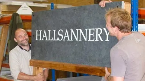 large slate sig with posts. Large Slate Sign